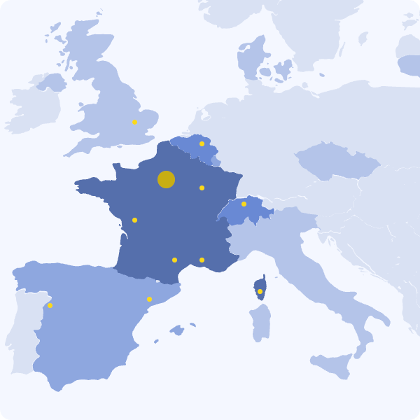 Carte de présence Smice en Europe